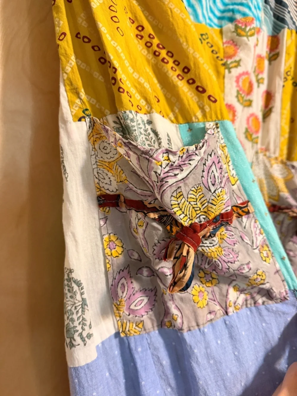 Ashley Taylor Multicolor Patchwork Floral Boho Joggers - OS 100% cotton - Picture 4 of 11